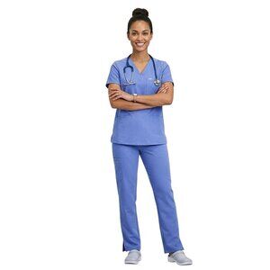 Figs Technical Collection Blue Scrub Set Casma Top & Yola Pants Ciel Blue Size L